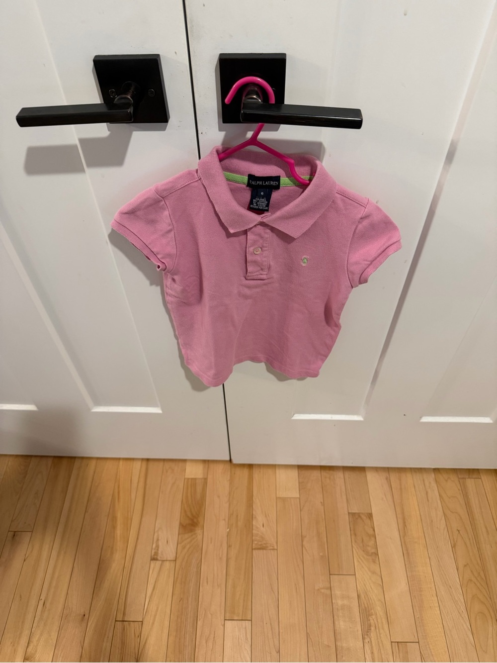 Ralph Lauren Girls Pink Polo Shirt Size 6